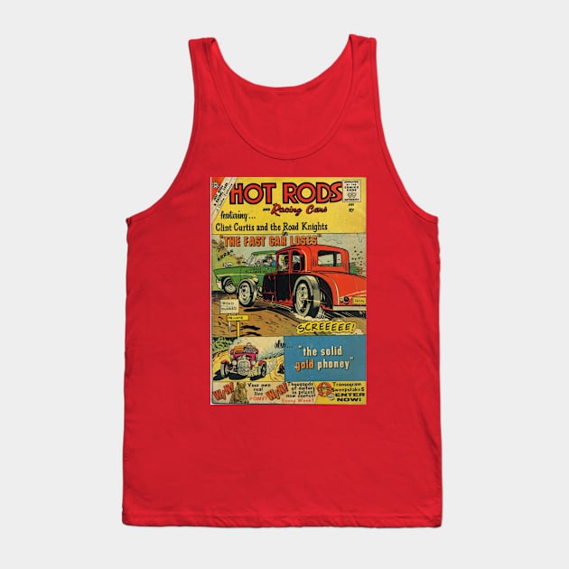 Vintage Race Hotroad Red car Tank Top by dongkol